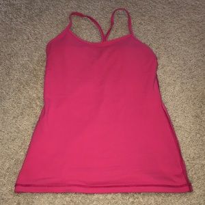 Pink lulu lemon power y top